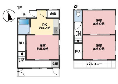 神戸市灘区青谷町３丁目のアパートの間取り