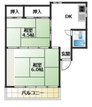 神戸市中央区北長狭通３丁目の賃貸マンションの間取り