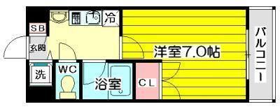 芦屋市楠町の賃貸マンションの間取り