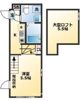 足立区梅田６丁目のアパートの間取り