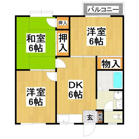 【間取り】 | ロイヤルハイツ福田