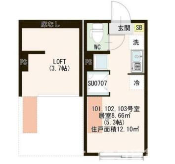 豊島区池袋本町２丁目のアパートの間取り