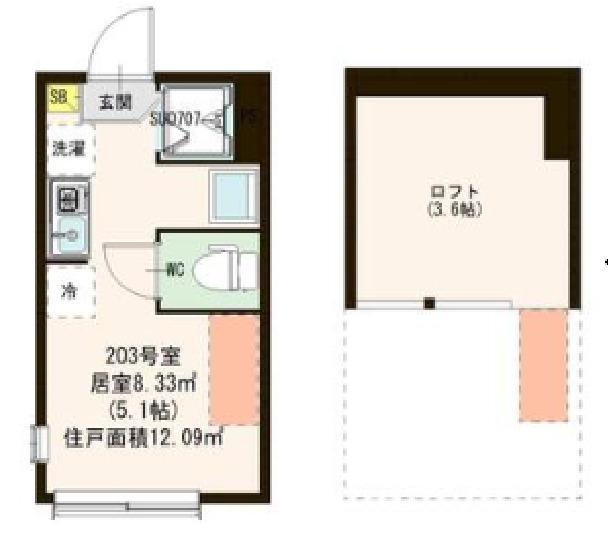 杉並区成田東３丁目のアパートの間取り