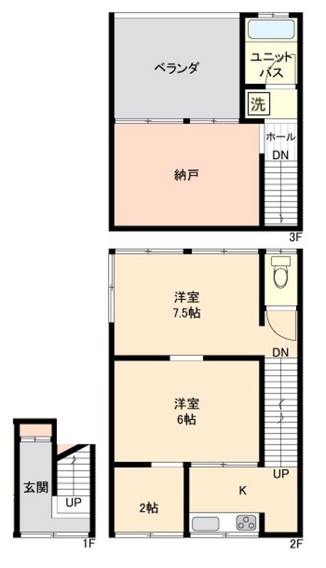 小豆沢4丁目戸建の間取り|間取りです。