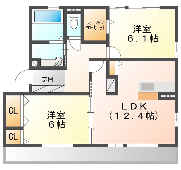 ボヌールエールの間取り