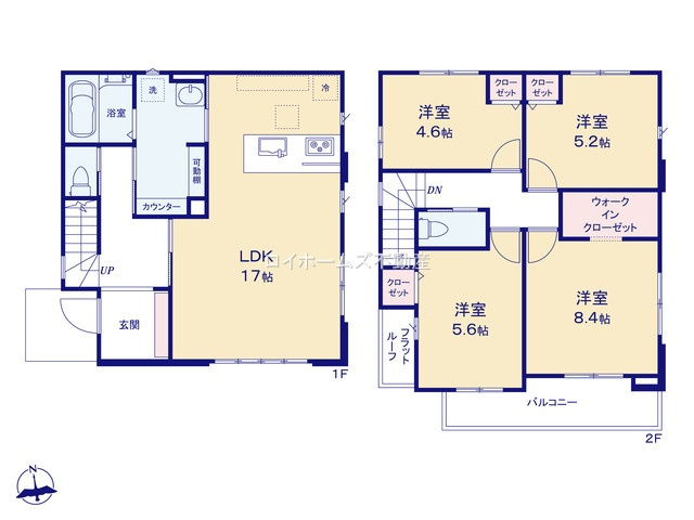 【間取り】 | 名古屋市緑区徳重４丁目310-2『仲介料無料』新築戸建て | 2号棟