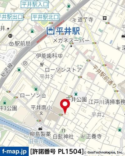 ダイヤモンドメゾン平井の地図