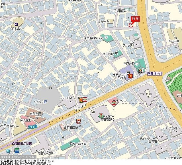 フェニックス西新宿５丁目弐番館の地図