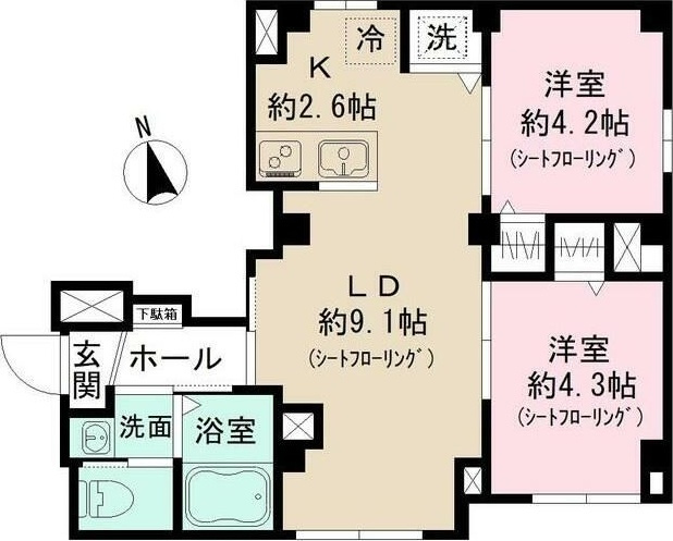 グラン　ルーブル　上野の間取り