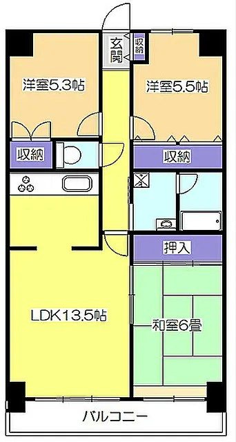 グランデール武蔵野の間取り