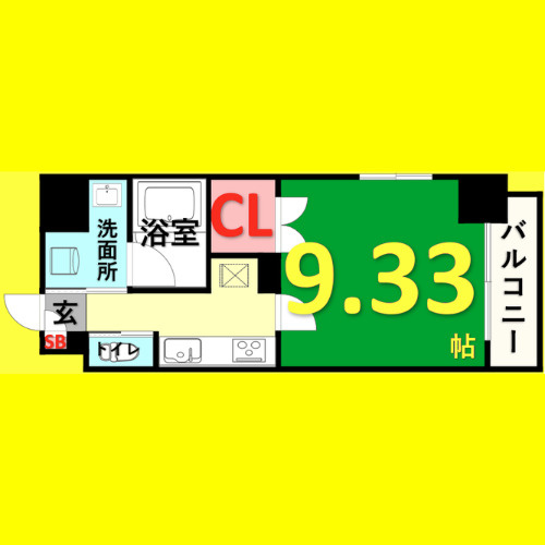 プランベイム大須駅前　名古屋市賃貸　仲介手数料無料の間取り