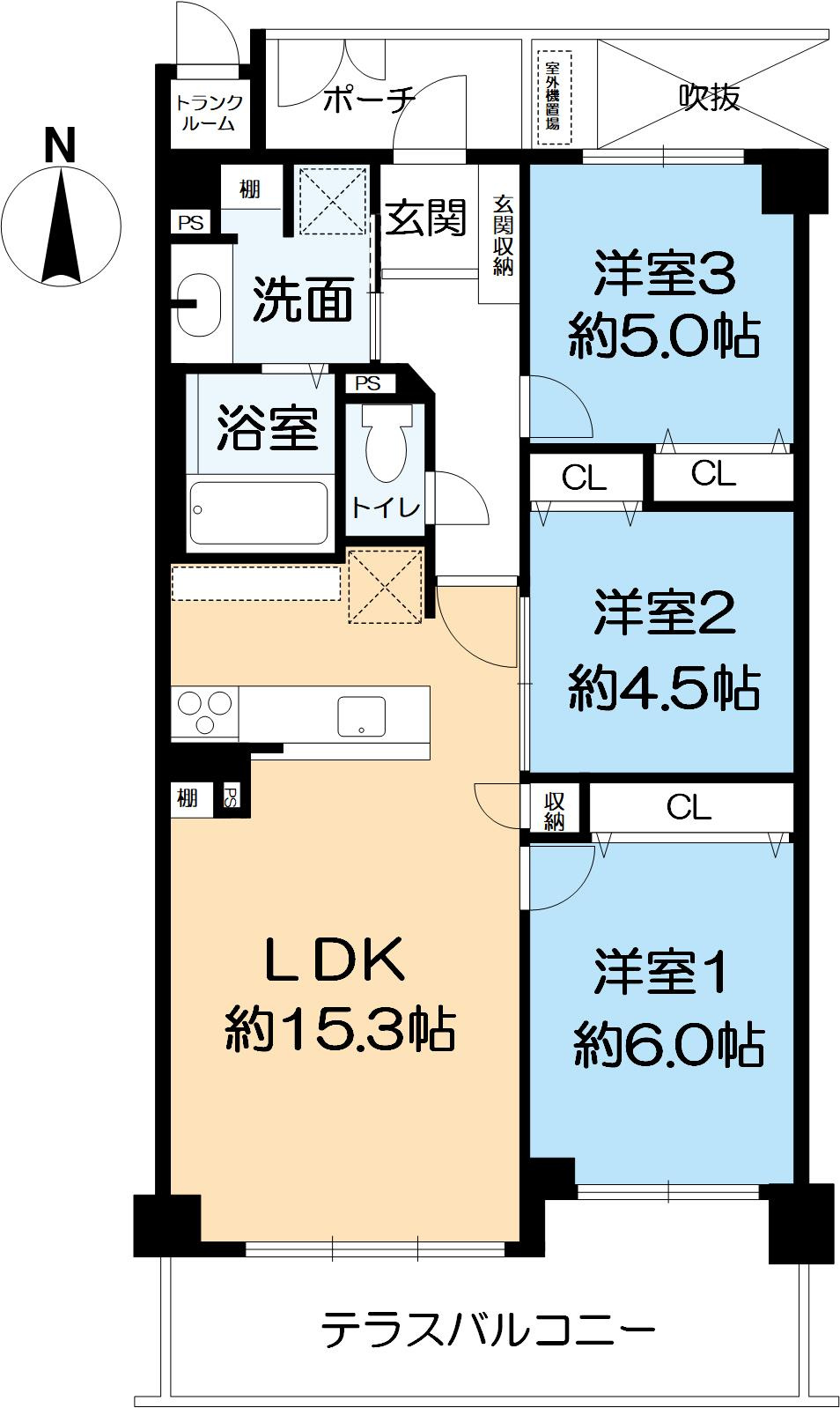 イトーピア御影山手坂山手東館の間取り