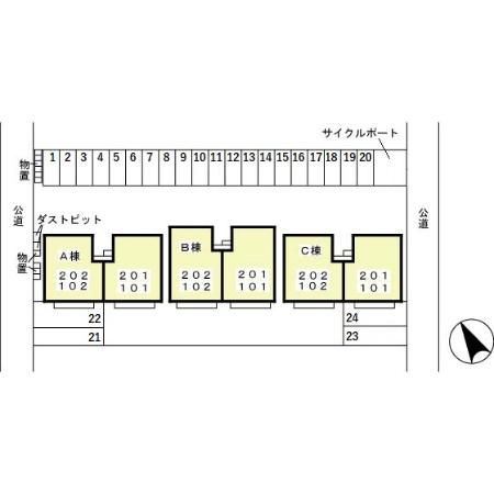 リビングタウン中川栄町　Ｂの区画図