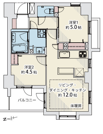 ライオンズヴィアーレ町屋の間取り