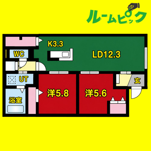 ラシーネ本陣　名古屋市賃貸　仲介手数料無料の間取り