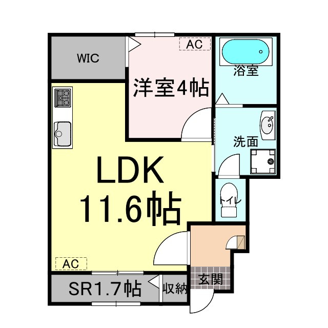 ハイサニー Bの間取り