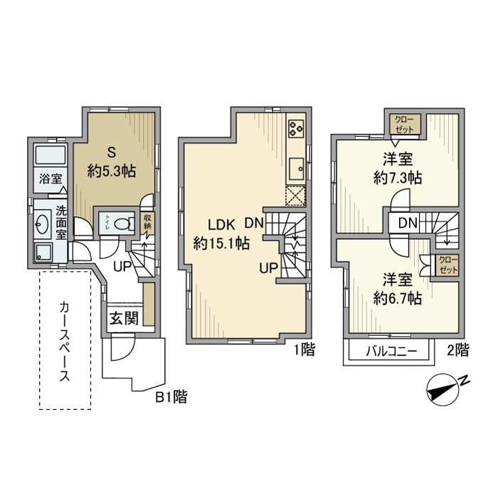 西品川戸建の間取り