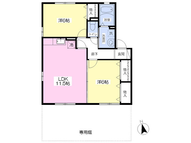 【55.44㎡】収納豊富！２ＬＤＫ！
