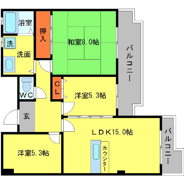 ラヴィスタ東豊中の間取り