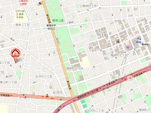 ひまわりハウスＢの地図