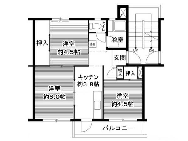 ビレッジハウス鳴滝6号棟の間取り