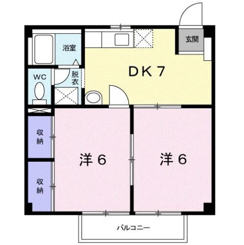 ハイツＴ＆Ｔ２の間取り