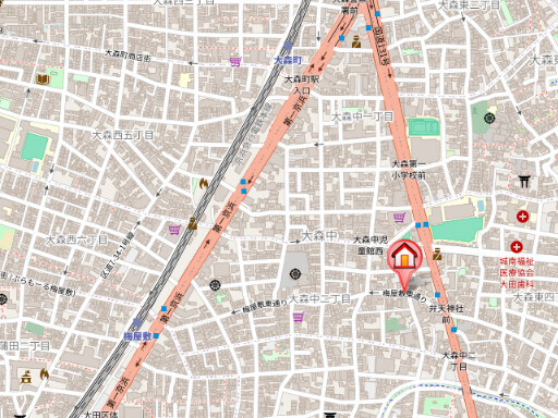 キャトル梅屋敷の地図