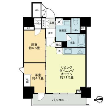 ザ・ライオンズフォーシア鶴見の間取り
