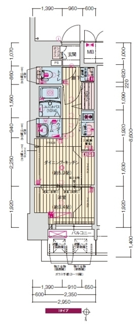 プレサンス　ジェネ　新栄町駅前　葵の間取り