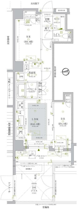オープンレジデンシア横浜台町の間取り