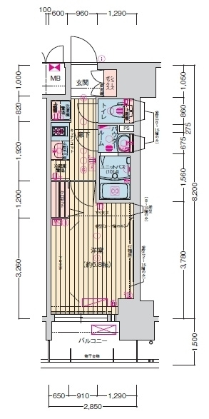 プレサンス名古屋駅ゲートの間取り