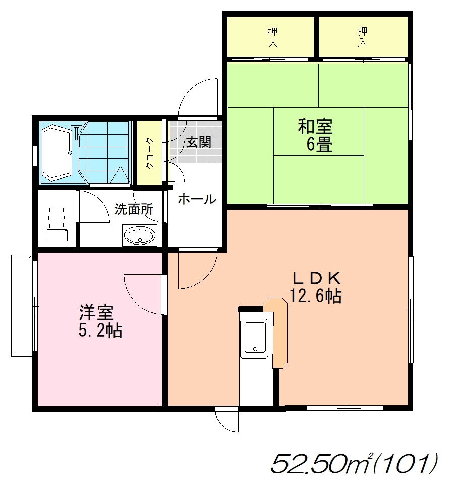 グリーンヒル山手Ｂの間取り