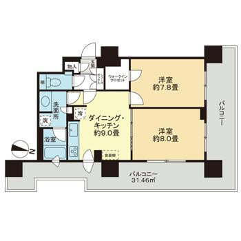 ファインシティ札幌ザ・タワー大通公園の間取り