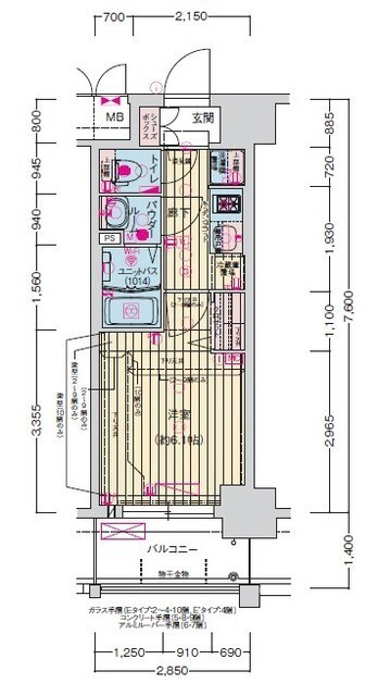 プレサンス天神橋筋六丁目ヴォワールの間取り