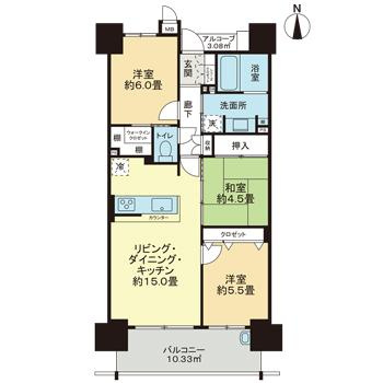 サーパス持田町の間取り