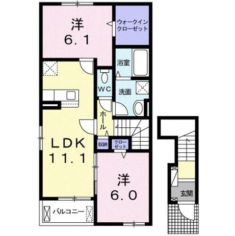 エステメゾンⅡの間取り