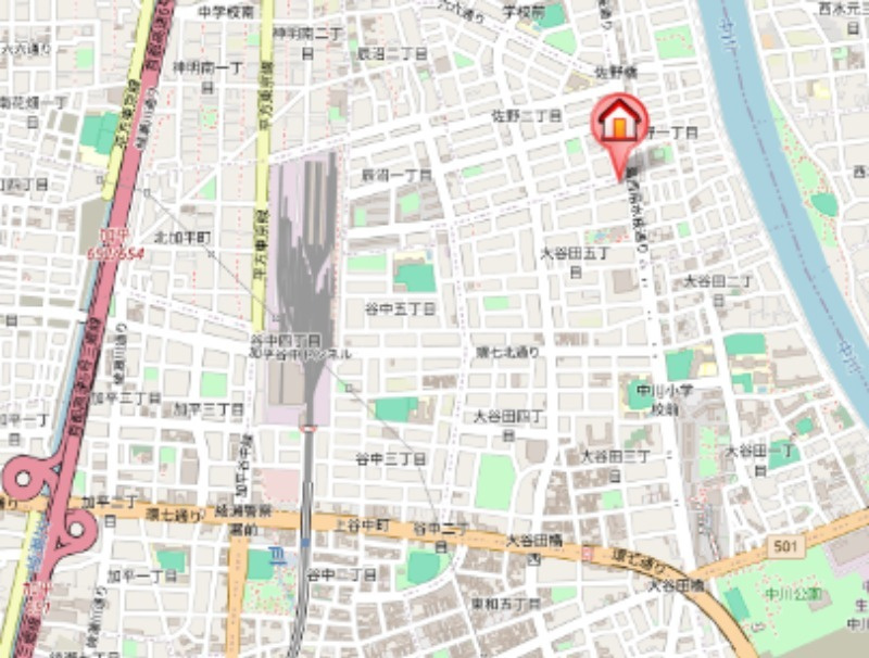 フローラ北綾瀬の地図