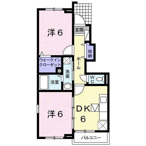 綿屋キャトルＡの間取り