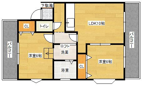 【間取り】 | パークプリムローズ