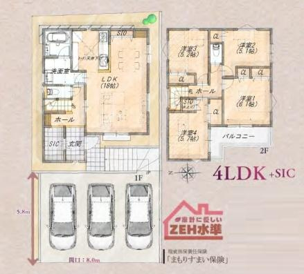 横浜市旭区今宿東町の新築一戸建の間取り|使い勝手の良い4LDK
お気軽にお問い合わせください。