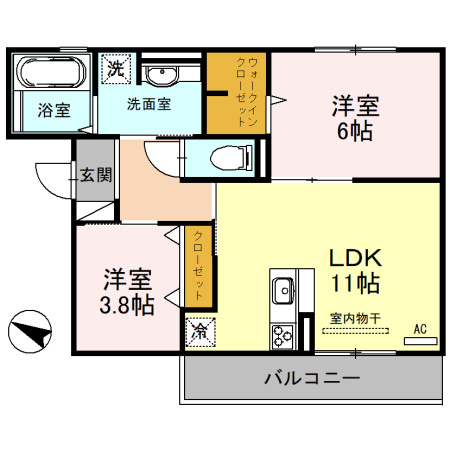 エクセレント曙川東Ⅱの間取り