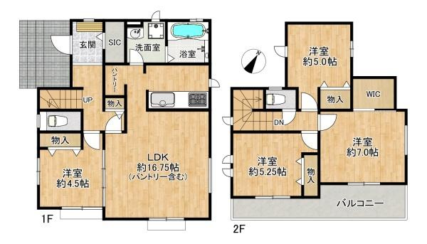 【間取り】 | 西区桜が丘東町4丁目　新築戸建