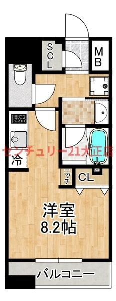 パークフラッツ弁天町駅前の間取り