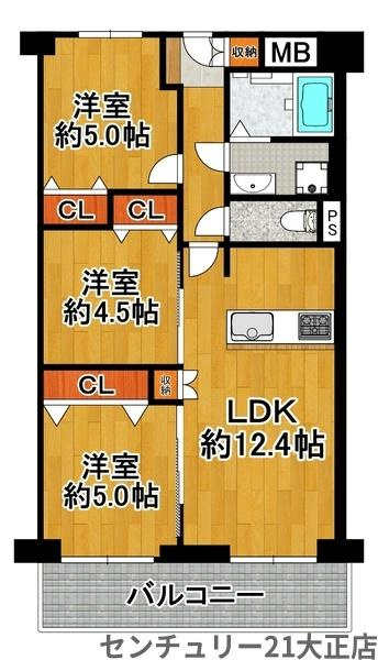 ファミール西九条の間取り