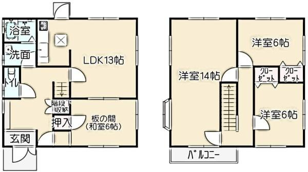 貴志川町尼寺　中古戸建の間取り