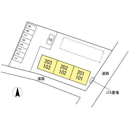 TAP滝本ハイツの区画図
