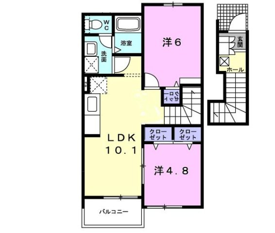 ハナミズキＢの間取り