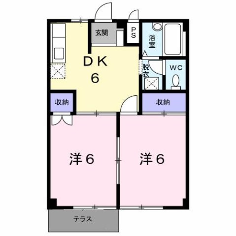 コーポあづまⅤの間取り