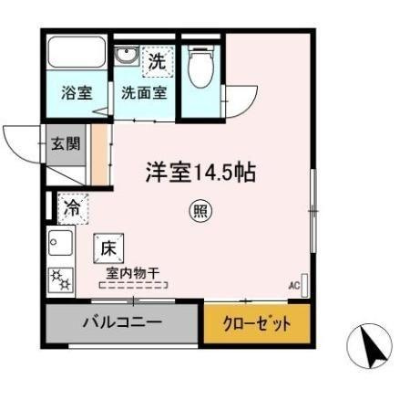 【間取り】 | レセンテＳＦＫ　Ｂ棟
