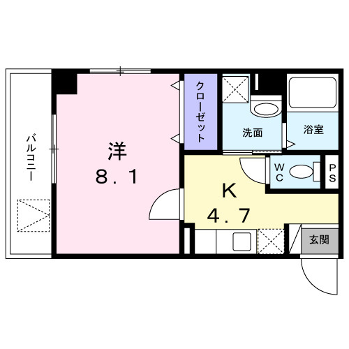 ライゼ　イヅミヤ　Ⅰの間取り